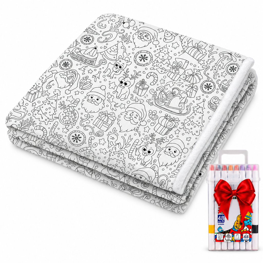 Coloriva Blanket Santa's Sleigh