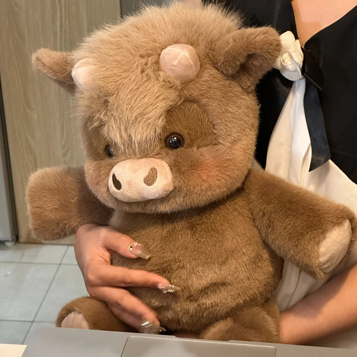 Running Scottish Highland Cow Stuffed Animal